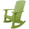 Green Coastal Rocker outdoor rocking chair made from weather-resistant poly lumber with a high back and wide armrests.