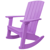 Purple Coastal Rocker outdoor chair with smooth rocking motion and weather-resistant poly lumber construction