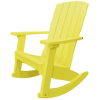 Yellow Coastal Rocker chair made of weather-resistant poly lumber with smooth rocking motion and wide armrests.