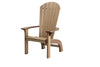 SeaAira Perch Adirondack Chair with higher seat and durable poly construction in brown tones