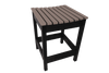 Lanai Stool outdoor stool with slatted top and sturdy black legs