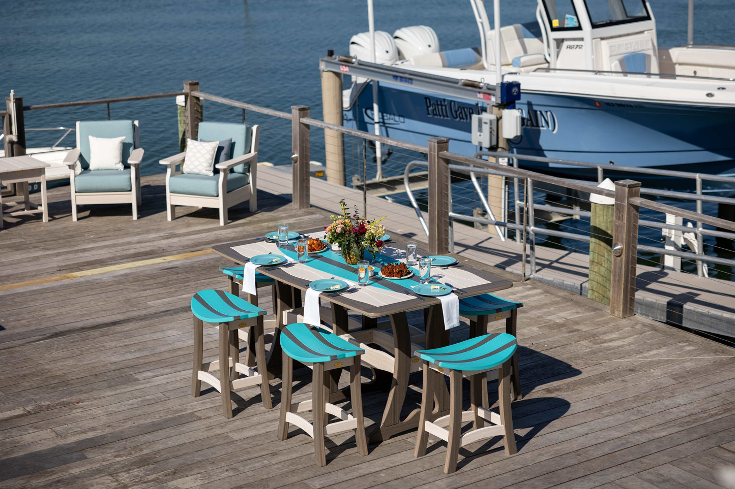 Wave Surfboard Counter Stool